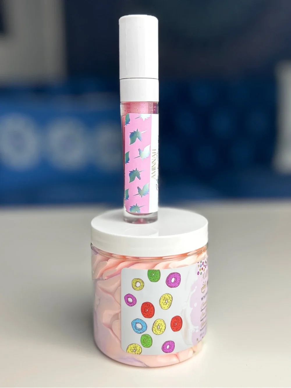 Unicorn Dreams Lip Gloss & Frut Loops Whipped Body Butter Bundle by Aminnah